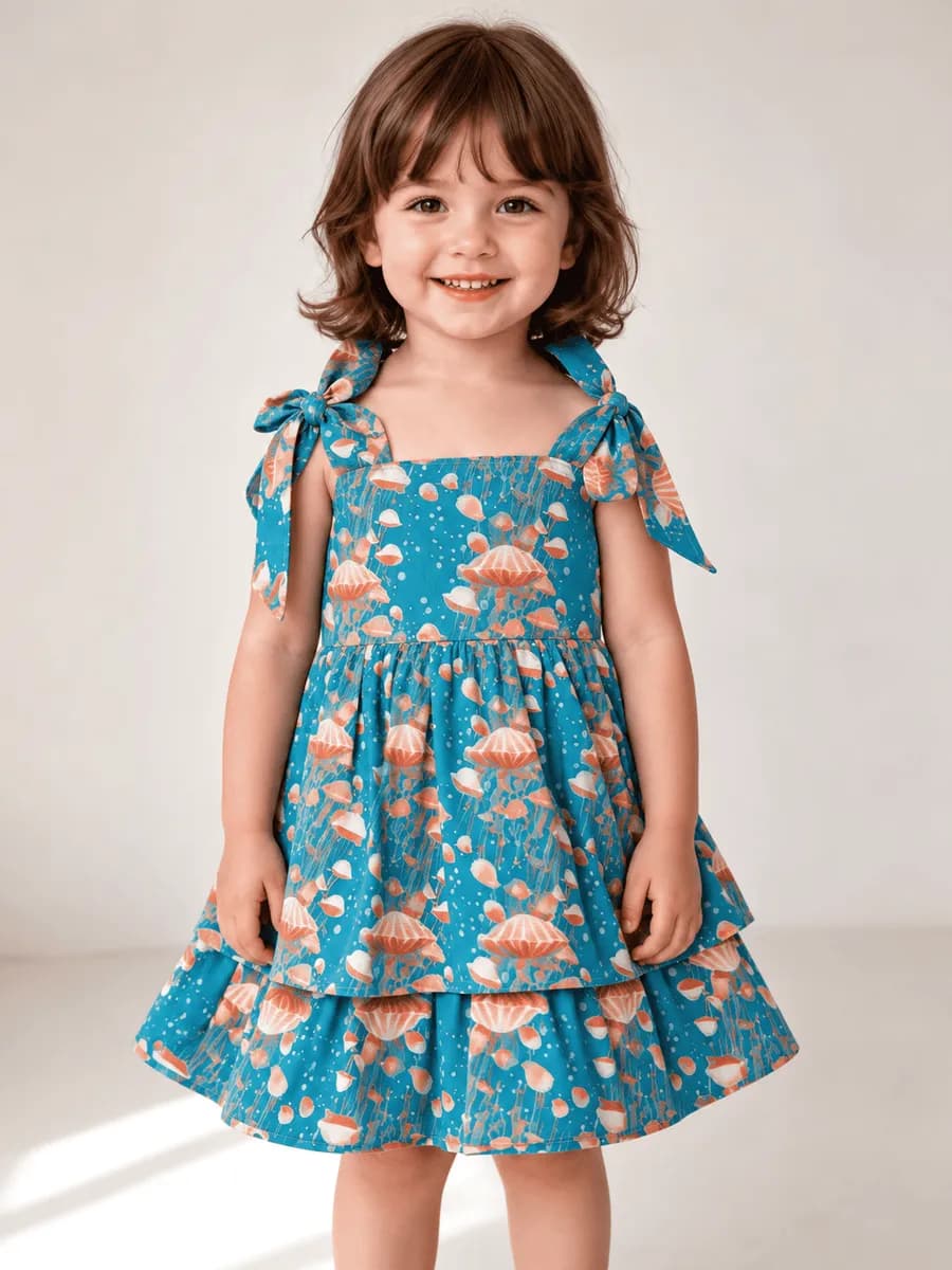 Vestido Infantil Encanto do Mar