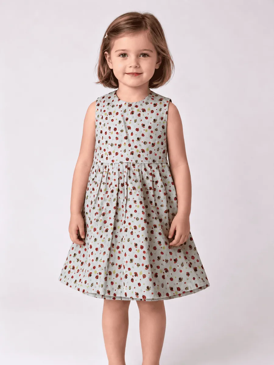 Vestido Infantil Jardim de Joaninhas